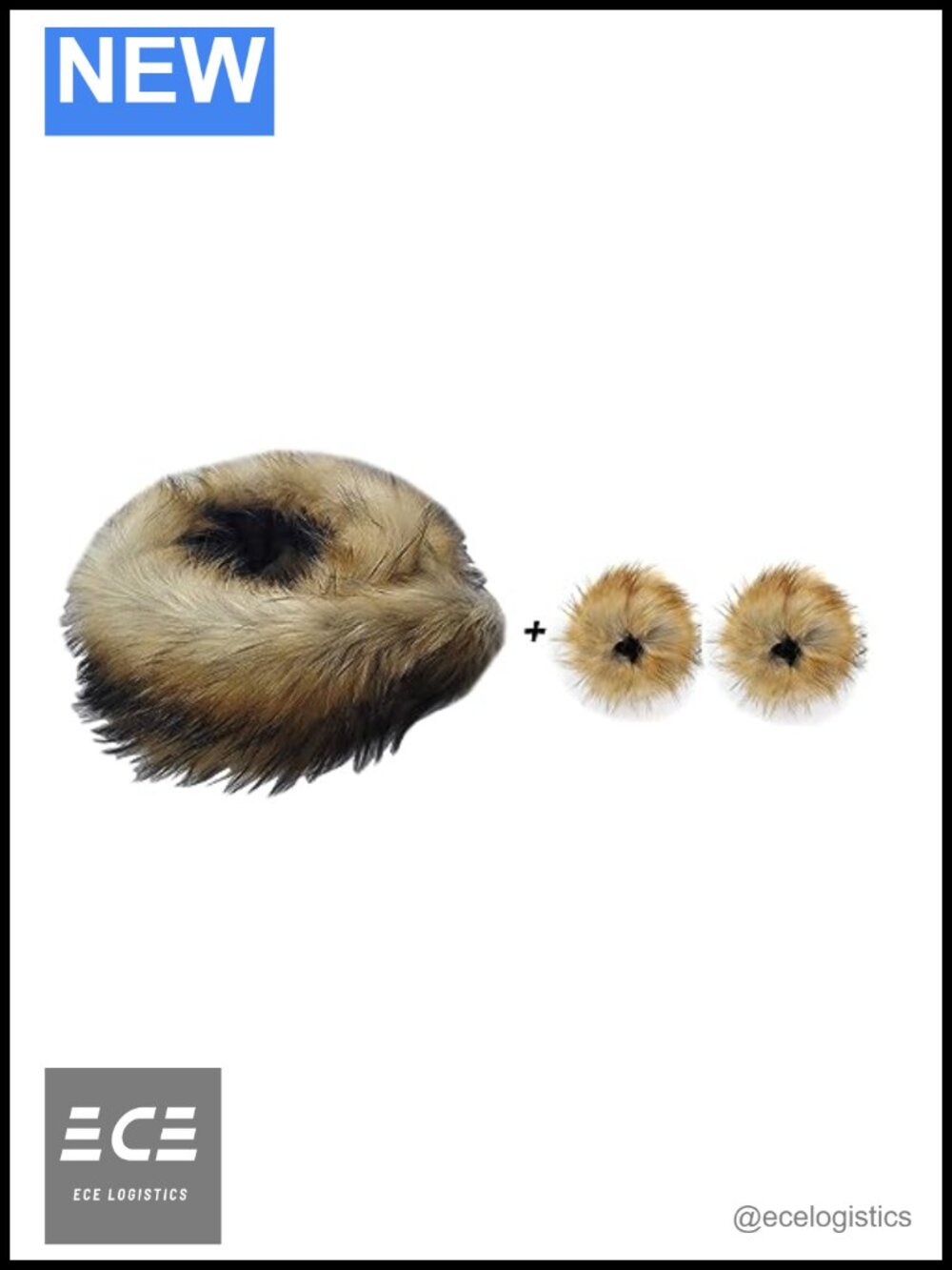Faux Fur Hood Trim Replacement Collar Detachable Scarf Wrap